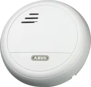 ABUS RM40 Wireless Photoelectric Smoke Detector in White powered by a 9V Lithium Battery
