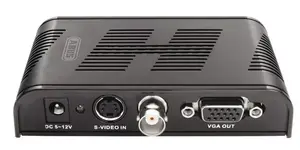 ABUS TVAC20001 video signal converter with 1600 x 1200 pixels resolution, NTSC and PAL support, Composite and S-Video host interface, and VGA output