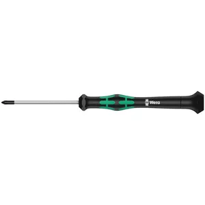 Precision manual screwdriver Wera 05118022001 – Phillips tip, 157 mm, black/green handle