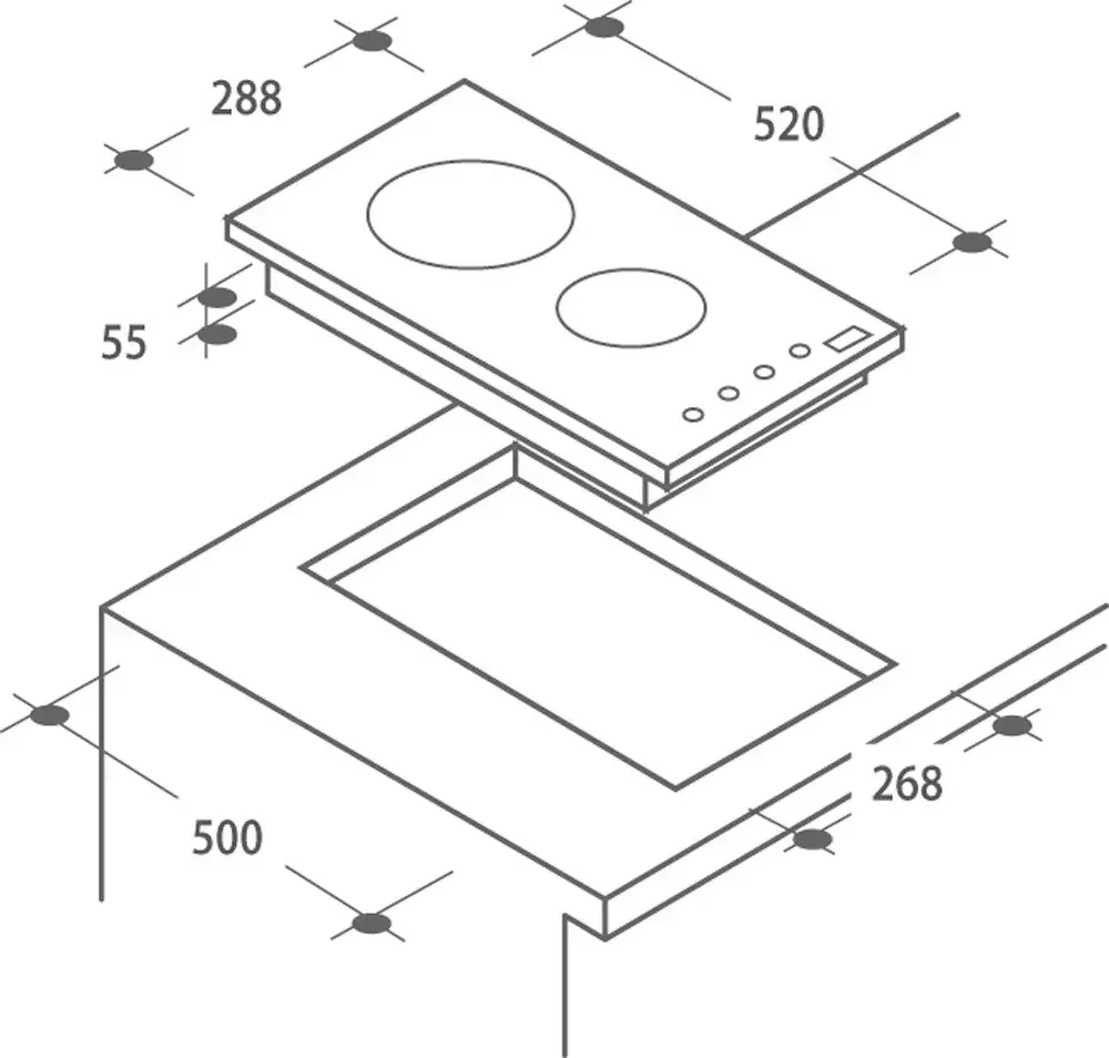 Built-in Cooktop Candy CDH 30 Photo 2