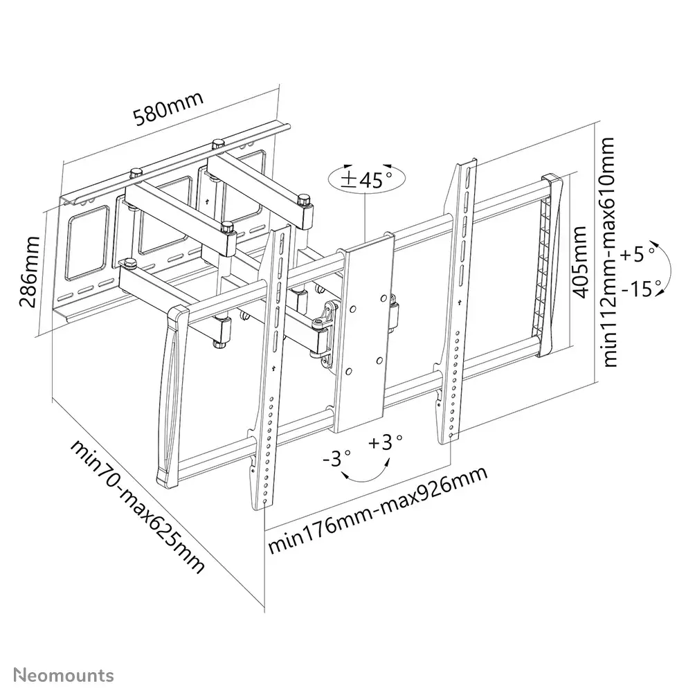 Кронштейн для ТВ Neomounts LFD-W8000 Photo 4