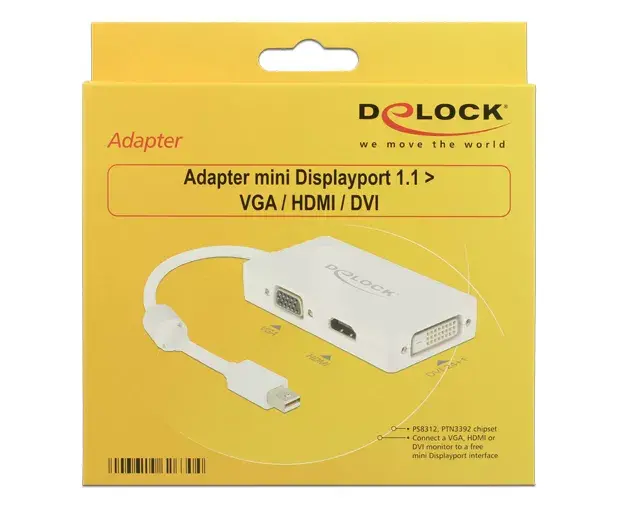 Кабель DeLOCK 0.16m DisplayPort VGA HDMI DVI Photo 3
