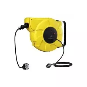 Катушка кабельная Renkforce 1300042 — 22,00 м, чёрная, с защитной контактной вилкой