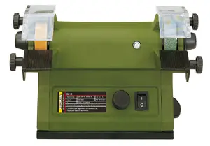 Bench grinder Proxxon 28 030, bench-mounted grinding tool, green