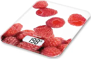 Kitchen scale Beurer KS 19 Berry – compact digital kitchen scale, tare function, battery powered