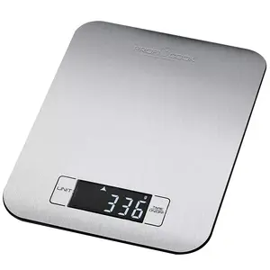 Electronic kitchen scale ProfiCook PC-KW 1061 — 5 kg capacity, 1 g accuracy, kg/g/lb/oz, tare, black/stainless steel