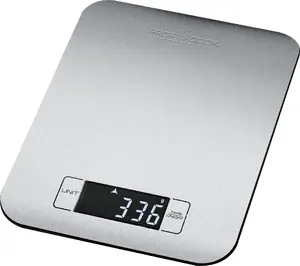 Electronic kitchen scale ProfiCook PC-KW 1061 — 5 kg capacity, 1 g accuracy, kg/g/lb/oz, tare, black/stainless steel