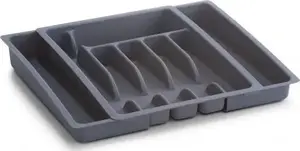 Storage box ZELLER 24887, plastic, grey, 30 L capacity