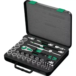 Socket wrench set Wera 05003645001 37 pcs Black Green