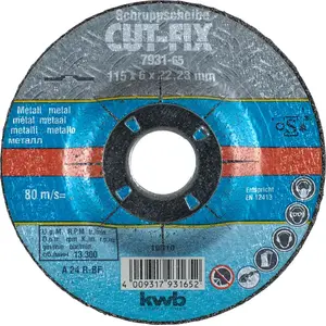 Grinding disc KWB CUT-FIX for metal, bore 22 mm, model 793265