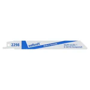 Sabre saw blade Wolfcraft 2298000 — bimetal, 150 mm, for steel, 1.4 mm tooth spacing, 2 pcs