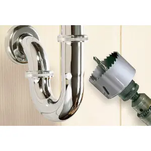Hole saw set Wolfcraft Bi-metal 5 pcs with adapter — for drill, drywall, metal, plastic, plywood, wood