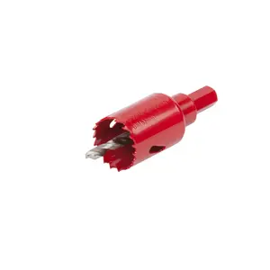 Hole saw, Wolfcraft Bi‑metal single, Ø 3.2 cm, for cordless screwdrivers, suitable for drywall, metal, plastic, plywood, steel, wood