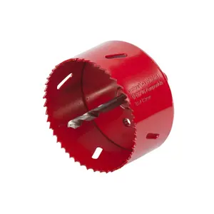 Hole saw single Wolfcraft bi-metal Ø 83 mm for cordless screwdrivers — suitable for drywall, metal, plastic, plywood, steel, wood