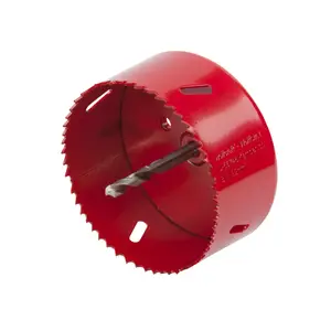 Hole saw Wolfcraft 9.2 cm bi-metal single, for cordless screwdriver, non-ferrous metal, plasterboard, plastic, plywood, wood