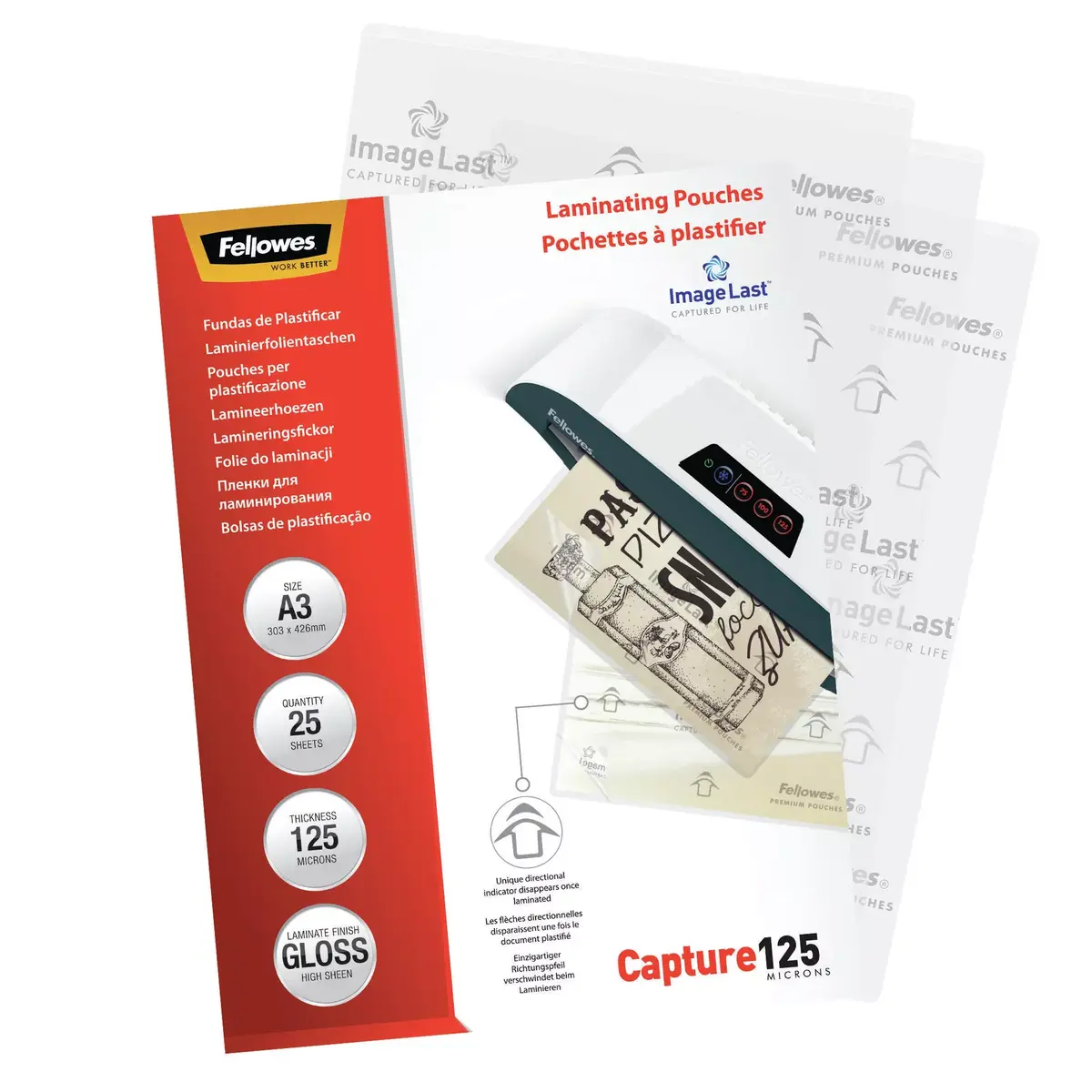 Laminēšanas maisiņš Fellowes ImageLast A3 125 Micron Photo 2
