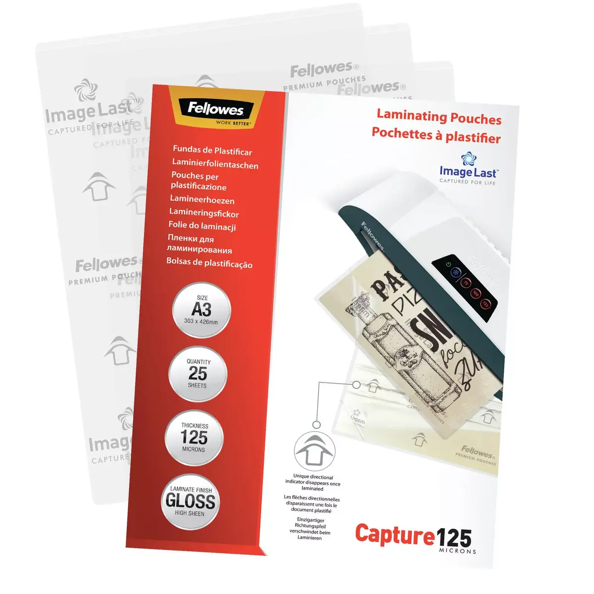 Laminēšanas maisiņš Fellowes ImageLast A3 125 Micron Photo 4
