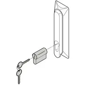 Locking insert half cylinder SCHROFF EMKA333 60114121 (half cylinder lock insert)