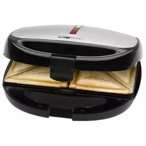 Waffle maker CLATRONIC ST/WA 3670, 800 W, 2 waffles, black stainless steel, non-stick plates