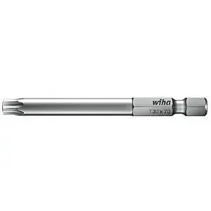 Screwdriver Bit Torx T30 Wiha 33926, hardened chrom-vanadium steel, E 6.3, 1 pc