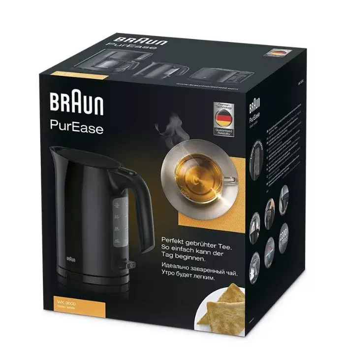 Electric kettle Braun 1 L 2200 W WK 3000 WH Photo 3