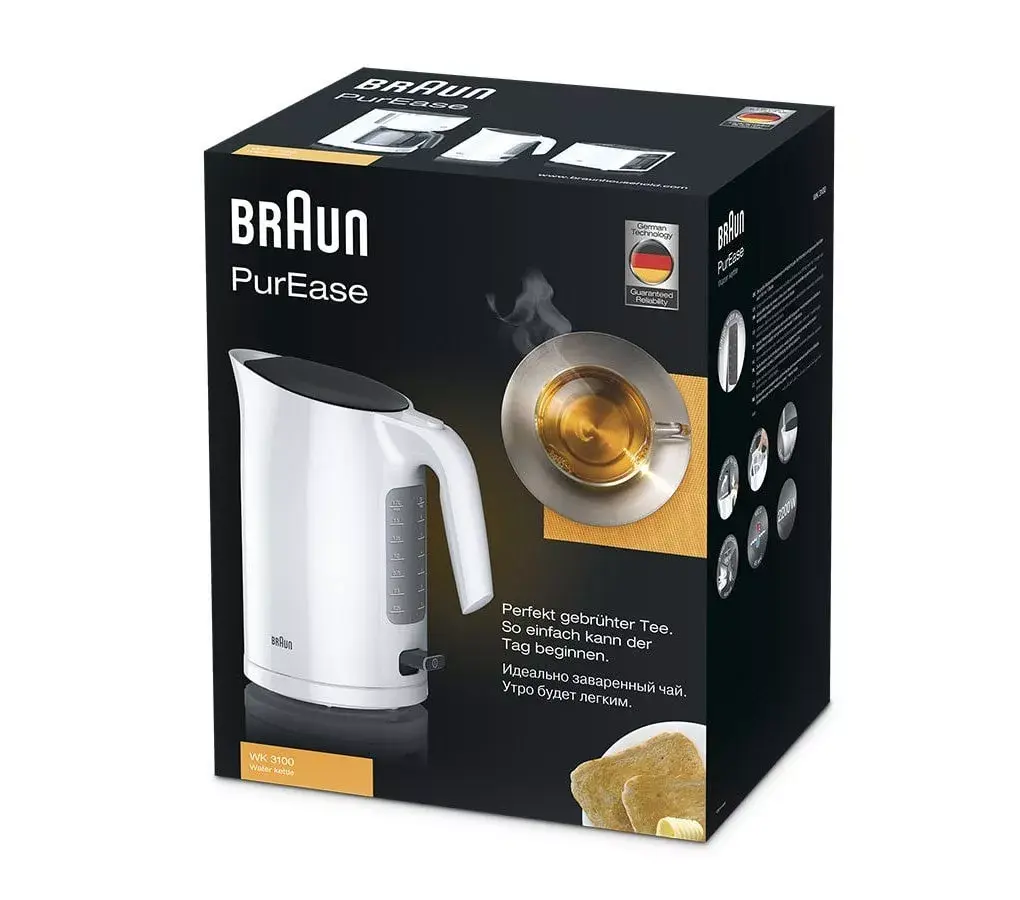 Электрический чайник Braun 1.7 L 2200 W WK 3100 WH Photo 2