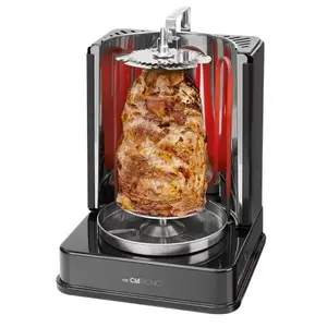 Vertical electric multigrill CLATRONIC DVG 3686 — 1400 W, black, rotary spit and 6 skewers