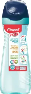 Ūdens pudele Maped PICNIK ORIGINS 0,58 l, zila/tirkīza, ar pacelamu aizsargvāciņu, necaurlaidīga