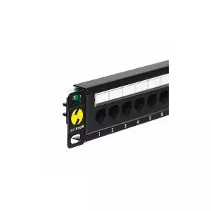 Patch panel NETRACK 104-14 — 10-port UTP/FTP patch panel, 1U rack mount