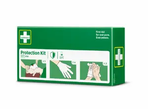 Cederroth Home first aid kit Protection Kit with breathing mask, gloves, and hand cleansers, 5-year shelf life