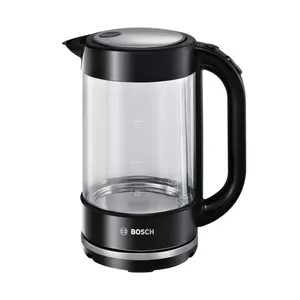 Электрический чайник Bosch TWK70B03 1,7 л, 2400 Вт, стеклянный корпус, чёрный/прозрачный