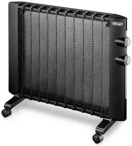Radiator space heater De’Longhi HMP 1000, mica element, 1000 W, black, floor use, for rooms up to 60 m³