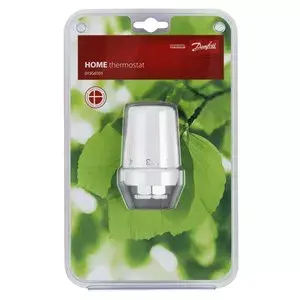 Thermostatic Radiator Head DANFOSS RTW‑K, rotary control, white, temperature range 8–28 °C