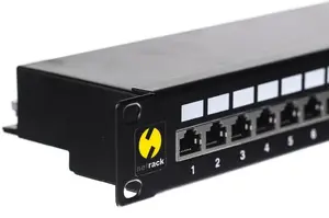 Patch panel NETRACK 104-03 19-inch 24-port for RJ45 network cabling