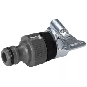 Faucet connector GARDENA 2908 for tap connection, 1.7 cm diameter, black/grey