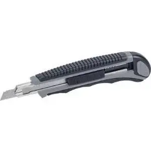 Utility knife KWB 014009 with 9 mm replaceable blades, metal/plastic handle