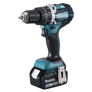 Аккумуляторная дрель Makita DHP484RTJ, 18 В Li‑Ion, 5 А·ч, 2 передачи, безключевой патрон, 1,8 кг
