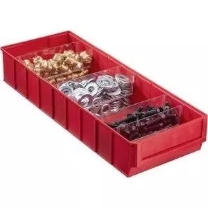 Storage box allit 456571 — plastic organizer 185×500×81 mm, red