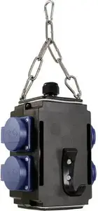 Подвесной блок розеток AS Schwabe Energie-Würfel I IP44 с 4 защищёнными розетками 16A 230V (60731)
