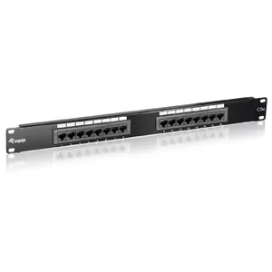 Patch Panel Equip 16-Port Cat.5e Unshielded Black