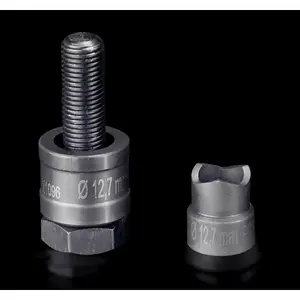 Rittal AS 4055.212 sheet metal punch for steel, round holes M12 and PG7, metallic colour