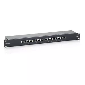 Patch Panel Equip 16-Port Cat.6 Shielded Black