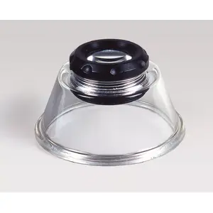 Magnifier KAISER 2332 — 10×, diameter 6.6 cm, height 40 mm, black/transparent