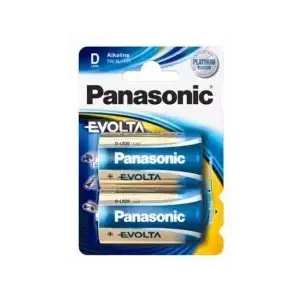 Baterija Panasonic Evolta D vienreizlietojama sārmaina 1.5 V, 2 gab.