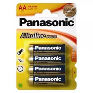 Single-use alkaline AA battery Panasonic LR6APB 1.5 V, pack of 4, size 50.5×14.5 mm