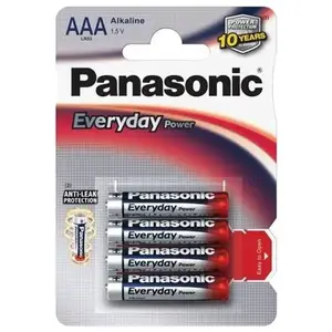 Alkaline AAA batteries Panasonic Everyday Power LR03EPS/4BP, pack of 4