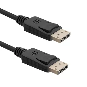 DisplayPort kabelis QOLTEC DP v1.1 M–M 2,0 m, DisplayPort uz DisplayPort, melns
