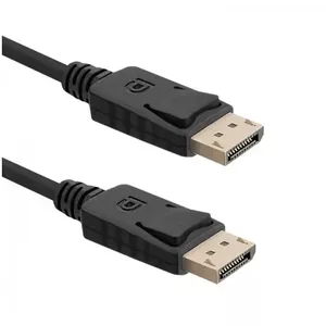 Кабель DisplayPort QOLTEC 3 м — DisplayPort на DisplayPort, чёрный, длина 3 м