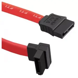 Кабель SATA I QOLTEC 0.35 м, штекер (female)–штекер (female), черно-красный