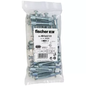 Skrūvju un dībeļu komplekts Fischer 48043 20 gab 52 mm ģipškartona plāksnēm